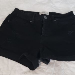 Black jean shorts w/stretch